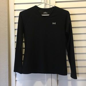 long sleeve v neck workout top